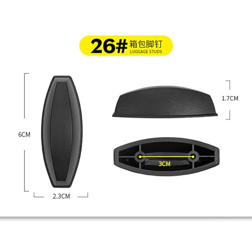 Image of 2 Pcs Luggage Feet Pads Luggage Replacement Part Bottom Stud Stand Suitcase Feet Pad Suitcase Stand Feet Accessories
