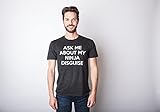 Crazy Dog Mens Ask Me About My Ninja Disguise T Shirt Funny Flip Costume Humor Tee Novelty Shirts for Men with Gag for Guys Black XL
