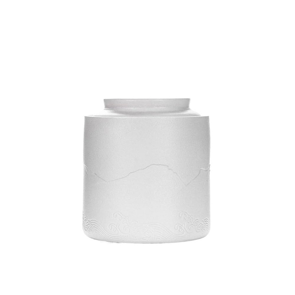 Bx9rE7tK3g Kitchen Storage Jar Ceramic Tea Canister Household Sealed Storage Jar For, Coffee, Sugar, Spice, Nuts Ceramic Tea Canister(White)
