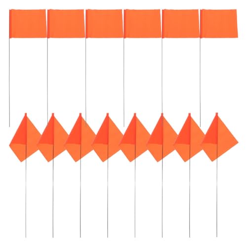 Alipis 25pcs Measuring Marker Flags for Landscape High Visibility Distance Flags with Wire Poles for Easy Installation and Reliable Marking Various Applications