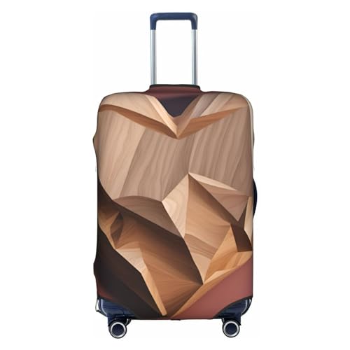 wood heart print Anti-scratch Luggage Cover, Luggage Protective Case, Washable Luggage Cover