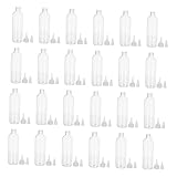 TOVINANNA 24 Piezas Botellas Exprimibles de Plástico Pet Transparentes Tapa Yorker Reutilizables para Condimentos Cosméticos Champú y Tintes de Cabello Ligeras y Portátiles