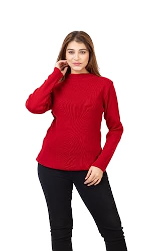 Image of TWENTY ME Winter Wear Casual Solid Acrylic Soft & Warm High Neck Skivvy for Women's