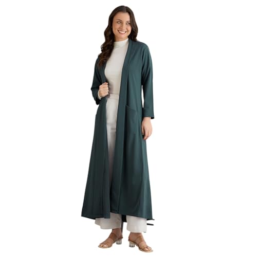 Image of Smarty Pants women's cotton open front trench jacket.