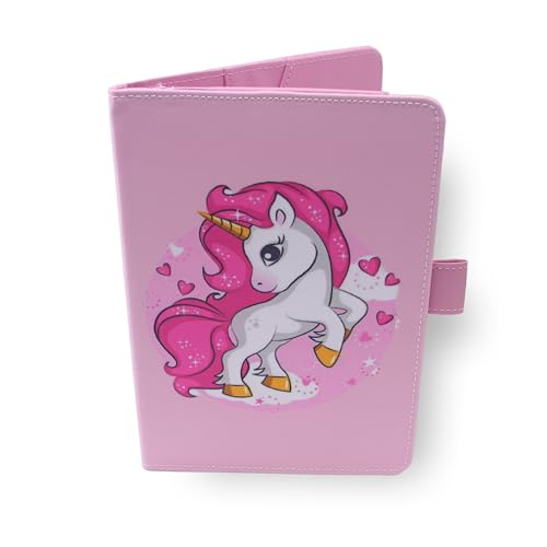 Protector de cuaderno de salud para bebé Fiile – unicornio – tamaño A5 15 x 21 cm – solapas para guardar las ordenanzas