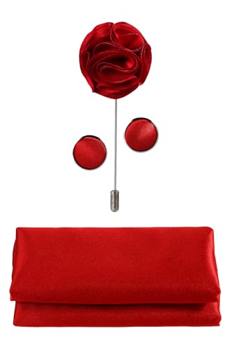 Image of Tie G .5pcs Tie set in a gift box : Tie sets : Solid color Neck tie,Satin Bow tie,Pocket Square, Lapel, Cuffs link