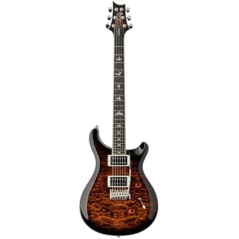 PRS Guitars 6 String SE Custom 24 Quilt Electric Guitar, Black Gold Sunburst with Gigbag, Right, (107876::BG:) Cover