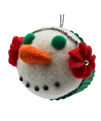 Black Pug Dog Santa Hat Christmas Ornament Porcelain China U.S.A. Gift