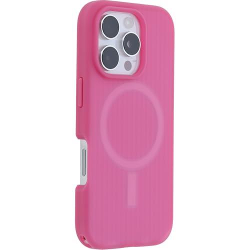 Image of OtterBox iPhone 16 Pro Symmetry Series Soft Touch - Foxberry Pink | Soft-Touch Silicone, Sleek Rubber Design, Ultra-Slim Phone Case for Apple iPhone with Raised Edges & Drop Protection