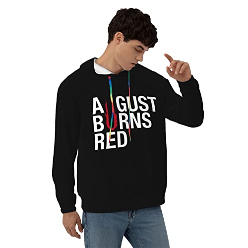 XENITE August Music Burns Red Logo Men's Hoodies Pattern Pullover Hooded Sweatshirt Streetwear Hooded Tops3