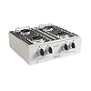 Fogão 4 Bocas Braslar New Sirius Branco Mesa em Inox