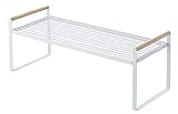 YAMAZAKI home Wired Organizer Rack-Kitchen Storage Shelves, One Size, White - 3803