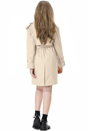 Image of Betusline Womens & Girls Waterproof Trench Coat Double Breasted Lapel Overcoat Outerwear, 3 Years - Women 2XL