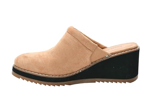 Corkys Footwear Women's Camel Faux Suede Skedaddle 2.25 Inch Heeled Mule Size 8