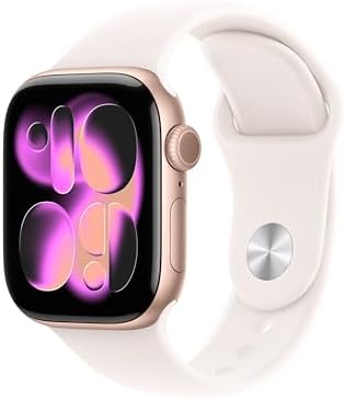 Apple Watch Series 11 [GPS 42mm] Smartwatch with Rose Gold Aluminum Case with...