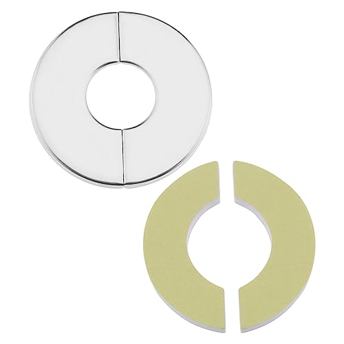 Be In Your Mind 4 Pezzi Flangia Divisa A Parete In Acciaio Inossidabile Bocchetta Rotonda Piastra Autoadesiva Copertura Decorativa Per Fori Per Tubi Per Vari Tubi Argento Diametro Interno 28 Mm