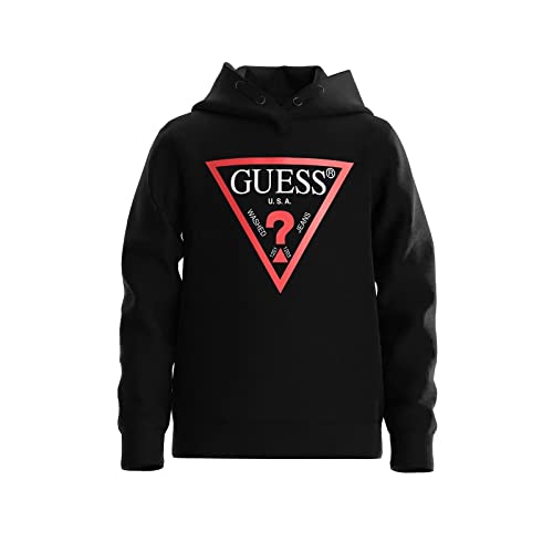 Guess Fleece-Sweatshirt für Jungen, A996, Größe 7, Länge N, Schwarz