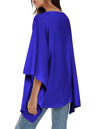 Image of PULI Women's Pullover Poncho Sweater Oversized Knit Layering Top Travel | Sleeveless and Layers Over Any Shirt At Home or Work