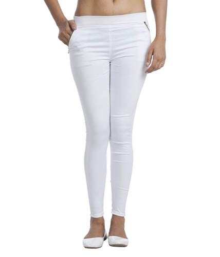 Devil Girl's White Slim Fit Cotton Jegging Size 30