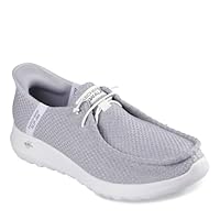 Skechers Men's Hands Free Slip-Ins: Gowalk Max - Halcyon Moc Toe Sneaker, White/Grey, US 10.5