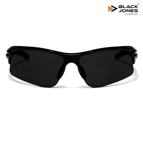 Image of Black Jones Sports Sunglasses for men and women Cycling Mountain Travelling Cricket Trekking Baseball Fishing Cycling Running Golf Motorcycle Tac Glasses UV400