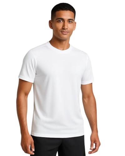 Image of Hangout Hub Men's Plain Tshirt | Solid |Dry Fit|| 100% Polyester 140 GSM |Regular Fit Tees |Teegar| Round Neck | Half Sleeves |Tshirts Pack of 1