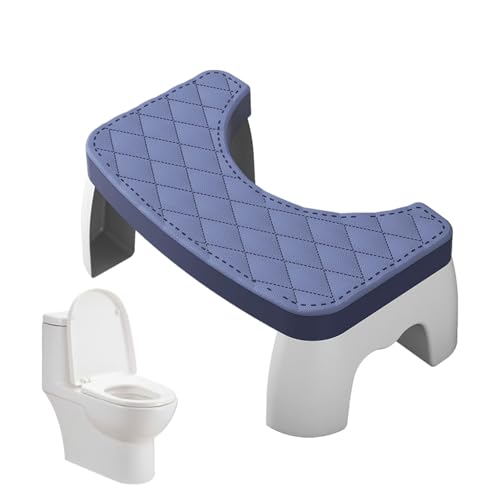 AGYTBG Pp Squatting Poop Foot Stool | Poop Stool for Bathroom | Toilet Step Stool Squat | Adults Bathroom Step Stools with Lasting Stability, Kids Toil (Blue [Thickened and Reinforced])