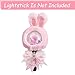 Lightstick Decoration Set Including A Cute Fluffy Cartoon Light Stcik Covers, A K-pop Ribbon Bow Tie Intended for Concert Accessories （pink）