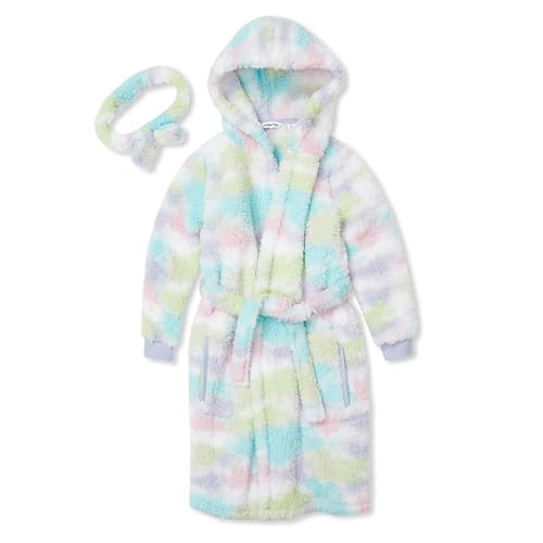 Lands' End Kids Sherpa Plush Hooded Robe and Headband