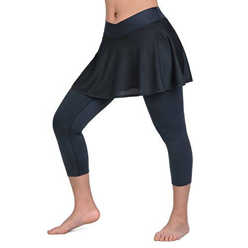 Image of ANIVIVO Skirted Legging for Women, Yoga Legging with Skirts &Women Tennis Leggings Clothes Pockets