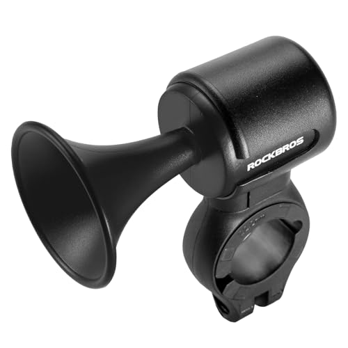ROCKBROS Timbre Electrónico Bicicleta 120dB, Mini Bocina Recargable Resistente al Agua IPX4 para Adultos Niños, Accesorios para Bicicletas, MTB, Patinetes y Scooter, Negro
