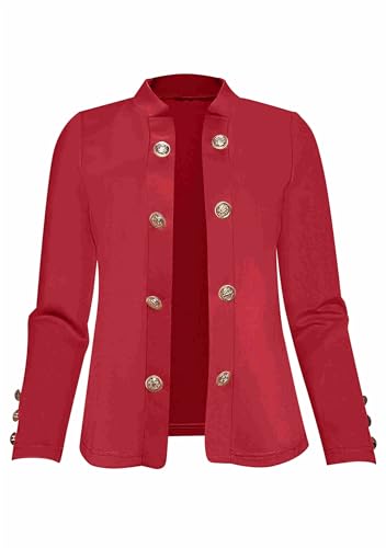 FLITAY Womens Double Breasted Blazer Jackets Casual Open Front Blazers Long Sleeve Lapel Collar Work Office Jackets Blazer2