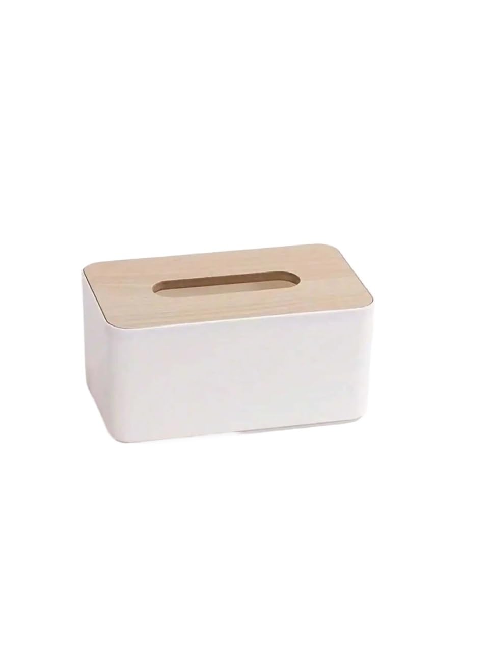 Aimanqi White Wooden Tissue Box Holder - Napkin Dispensers For Office, Restaurants, Cafes With Removable Tissue Boxes For Easy Refill And Stor