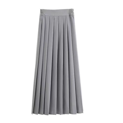 Girls Pleated Maxi Skirt Elastic Waist A-Line Classic Uniform School Skirts for 11-18 Years
