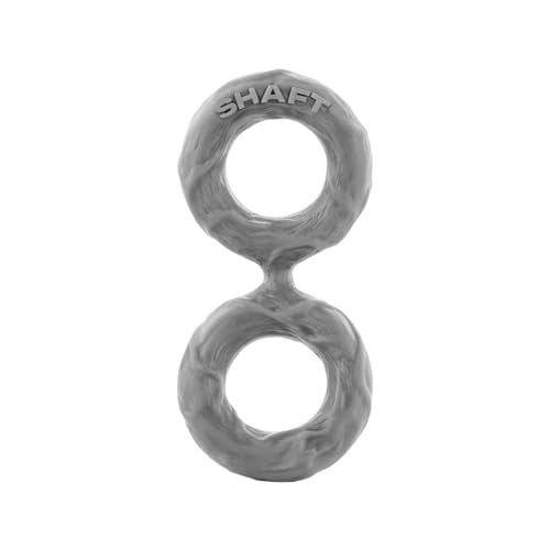Shaft Double C-Ringâ Medium Grey Anneaux De Pénis Grey 10 Cm