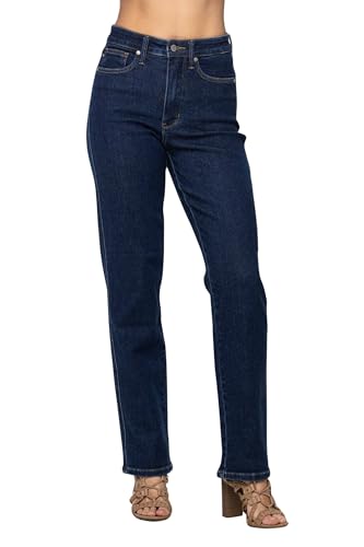 Judy Blue Women's High-Rise Tummy Control Classic Straight Leg Jeans
