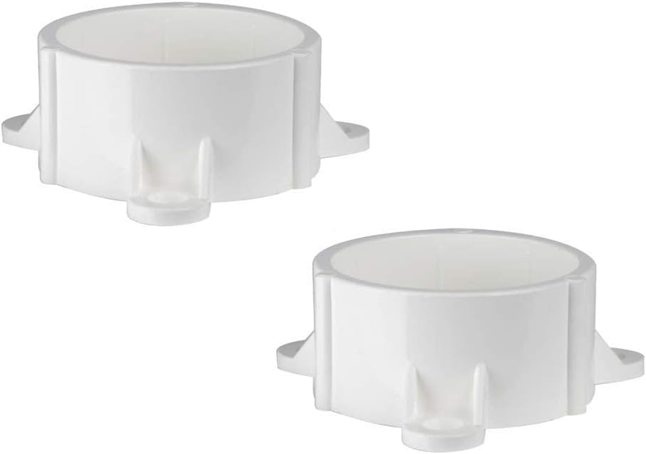 CIRCOPACK Screw Tab Caps for Schedule 40 PVC Pipes Furniture Grade (2 pieces) (2 inch)