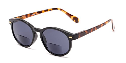 Readers.com Reading Sunglasses: The Drama Bifocal Reading Sunglasses Plastic Round Style for Men