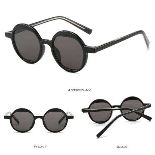 Round Sunglasses Retro Colorful Pattern Shades UV400 Men Clear Gradient Sun Glasses3