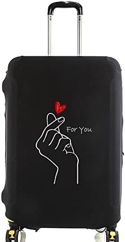 White Picture Printed Design Travel Trolley Case Cover Protector Washable Suitcase Cover Luggage Storage Covers for 18-28 Inch Luggage Cover (S (18-21 inch Luggage), Be Cool)