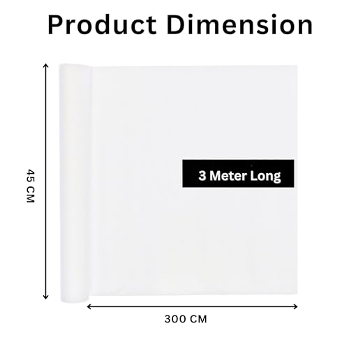 Image of Hian White EVA Non-Slip Drawer & Cabinet Liner 300x45 CM - Food Grade, Waterproof & Washable Fridge Shelf Mat | Diamond Texture Cupboard, Table & Kitchen Organizer