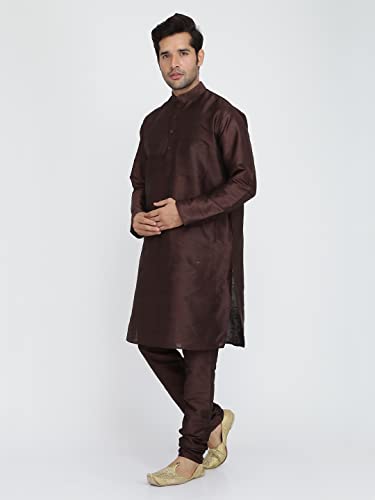 Image of Royal Kurta Men's Silk Blend Kurta & Churidaar Pyjama Set