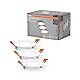 OSRAM Einbauleuchten-Set mit integriertem Treiber, schmal 3x85mm 3000K in Weiß aus Kunststoff, IP20-Schutz für diverse Innenraumanwendungen, inkl. Montagezubehör