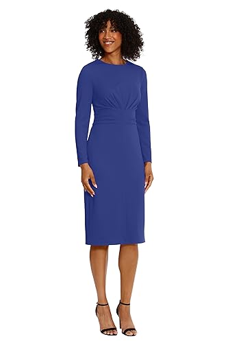 Image of Maggy London Women's Dresses Wide Waistband and Tuck Details Office Career Workwear Event Occasion Guest of