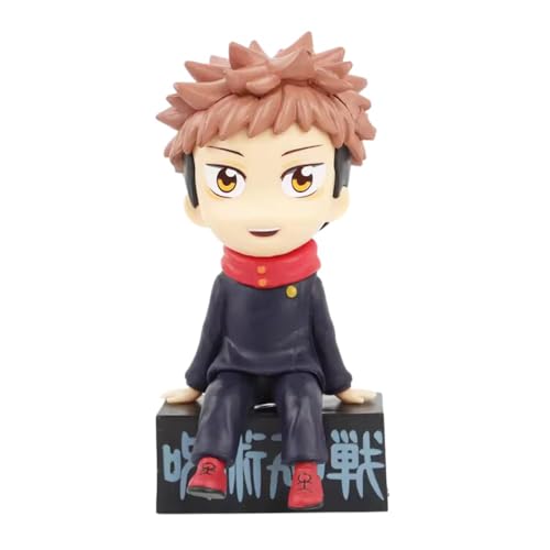 Image of FUNFOB Jujutsu Kaisen Yuji Itadori Action Figure Height -10cm Collectible for Anime Fans Manga Weeb PVC Multicolour (Yuji On Box)