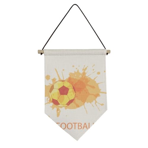 Drapeau de football toile pour habiller un mur blanc vide
