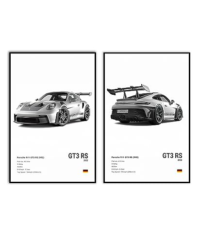 VejiA Affiche de voiture sur toile pour mur, 911 GT Turbo, affiches pour hommes, décoration esthétique de chambre (sans cadre, 05, 12 x 18)