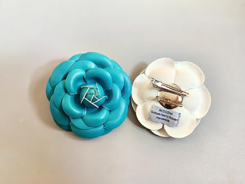 Image of Dainity Camellia Flower Brooch Pin for Women - Elegant Statement Pin for Coat, Scarf, Dress, Hat, Bag - Stylish Chic Accessory Gift for Her