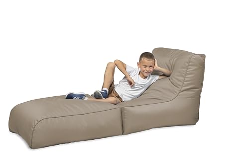 chilly pilley®, Pouf Pliable pour s'asseoir et s'allonger 2 en 1 - avec Remplissage EPS - Pouf géant - Enfants et Adultes - Coussin de Chaise Longue...