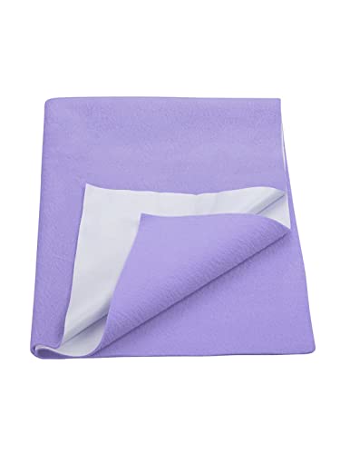 Image of BIANCA Soft Bamboo Baby Dry Sheet, Mattress Protector -1pc Extra Large (smartdry) | Waterproof & Breathable Anti Bacterial | Baby Dry Sheet & Mattress Protector. Solid-Violet